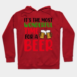 It's The Most Wonderful Time Santa Claus Beer T-shirt, Funny Christmas Gift Top Hoodie